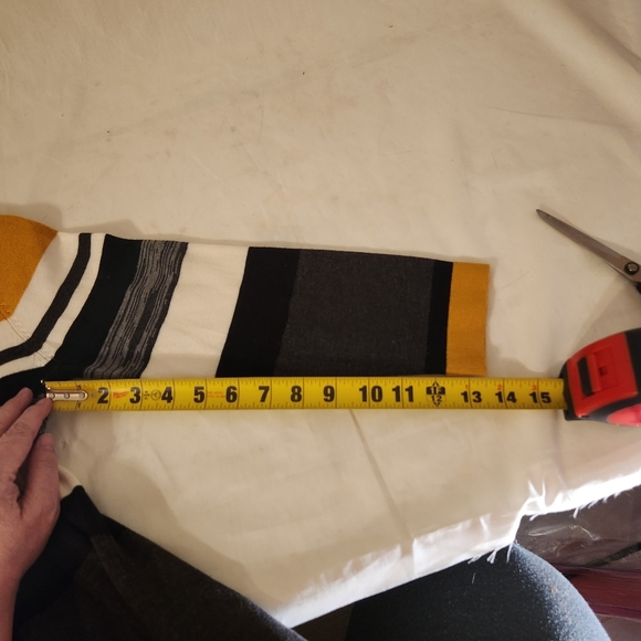 Jessica Howard sweater Dress Long Sleeve Striped with Mustard Accents Preppy - Picture 5 of 8